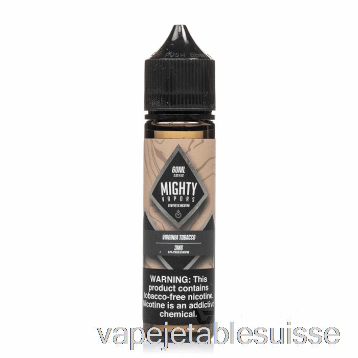 Vape Suisse Tabac De Virginie - Vapeurs Puissantes - 60ml 3mg